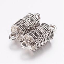 Tibetan Style Alloy Magnetic Clasps with Loops&nbsp;PALLOY-F185-03
