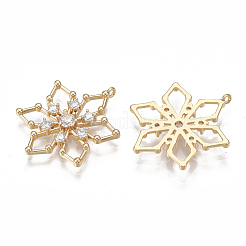 Brass Filigree Pendants&nbsp;KK-T038-381G