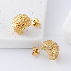304 Stainless Steel C-Shaped Stud Earrings for Women&nbsp;RS8571