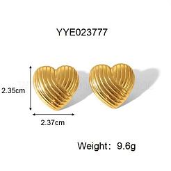 Stylish 304 Stainless Steel Heart Stud Earrings for Women&nbsp;IR7805-3