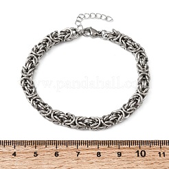 304 Stainless Steel Byzantine Chains Bracelets for Women&nbsp;BJEW-P399-01A-P