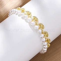 Cherry Brass Micro Pave Clear Cubic Zirconia Link Bracelets for Women&nbsp;BJEW-G740-02G