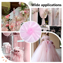 ポリエステルメッシュ生地  diyのブライダルベールドレス用  服装アクセサリー  パールピンク  2000x1620x0.1mm&nbsp;DIY-WH0888-830B