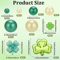 122Pcs 9 Styles ABS Imitation Pearl Beads & PP Plastic Beads & Opaque Acrylic Beads & Transparent Resin Cabochons&nbsp;KY-SP0001-79