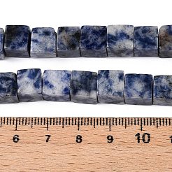 Natural Blue Spot Jasper Beads Strands&nbsp;G-T139-8x8-41