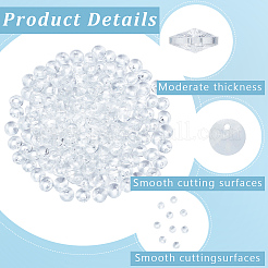 200個のガラスチャーム  多面カット  コーン  透明  8x4mm  穴：1~1.2mm&nbsp;RGLA-SP0001-03A