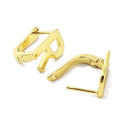 Brass Letter Stud Earrings for Women&nbsp;EJEW-A038-01R-G