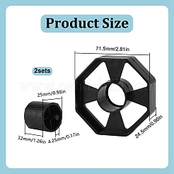 プラスチックオラゴンザー  ステンレス製のパーツと  ブラック  18.5x26.5x10.5mm&nbsp;FIND-WH0139-662B