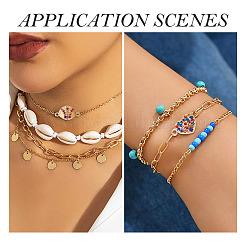 20Pcs 4 Styles Alloy Colorful Rhinestone Connector Charms&nbsp;FIND-TA0003-33