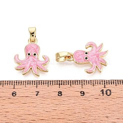 Brass Micro Pave Cubic Zirconia Pendants&nbsp;KK-N277-05G