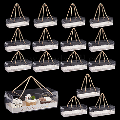 18 Sets 3 Styles Portable Transparent Plastic Swiss Cake Roll Sandwich Holder Box&nbsp;CON-NB0002-13