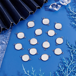 60Pcs 304 Stainless Steel Cabochon Connector Settings&nbsp;STAS-BBC0009-57C