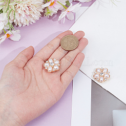 2Pcs Zinc Alloy Rhinestone Cufflinks&nbsp;AJEW-ME0001-44G