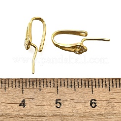 スターリングシルバーキュービックジルコニアペンダントベイル925個  18KGP本金メッキ  17x5x6mm  穴：1.5x1mm&nbsp;STER-R011-09G