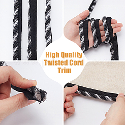 12.5M Polyester Twist Lip Cord Trim&nbsp;OCOR-WH0105-005B