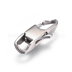 変色しにくい304ステンレススチール製のロブスタークロウ留め金  ステンレス鋼色  18x7x3mm  穴：3mm&nbsp;STAS-I117-02C-P
