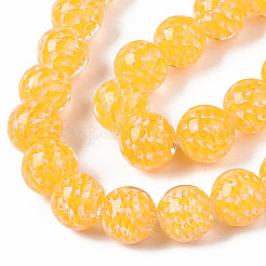 Transparent Handmade Lampwork Beads Strands&nbsp;LAMP-T007-21G