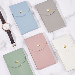 5Pcs 5 Colors Rectangle Imitation Leather Single Watch Storage Bag&nbsp;ABAG-NB0002-02
