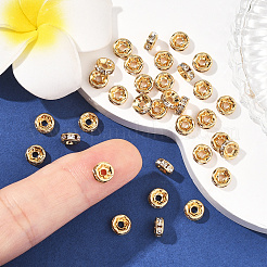 SHEGRACE Brass Micro Pave Clear Cubic Zirconia Spacer Beads&nbsp;XGRQ1U087-362G