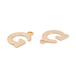 ステンレススチールチャーム201個  アルファベット  18KGP本金メッキ  文字.g  12x8.4x0.6mm  穴：1.4mm&nbsp;STAS-C021-06G-G