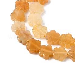 天然石イエローアベンチュリンビーズ連売り  梅の花  6x6x2.5mm  穴：0.8mm  約67~68個/連  15.20''~15.47''（38.6~39.3センチメートル）&nbsp;G-B138-C20-01