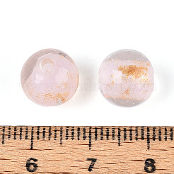 Handmade Gold & Silver Foil Glass Beads&nbsp;FOIL-N030-03A-01H
