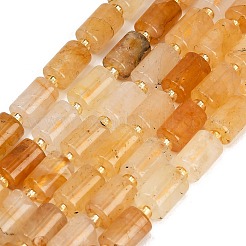 Natural Yellow Hematoid Quartz/Golden Healer Quartz Beads Strands&nbsp;GG-CBA5B6F-F01-01