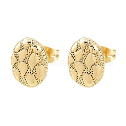 Brass Oval Stud Earrings&nbsp;EJEW-F400-24B-G
