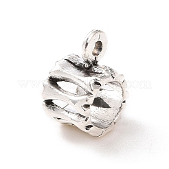 チベットスタイルの合金チューブベイル  ループベイル  ペンダントベイル  コラム  アンティークシルバー  10x6x7mm  穴：1.5mm  内径：5mm  1041個/ 500g&nbsp;PALLOY-P293-206