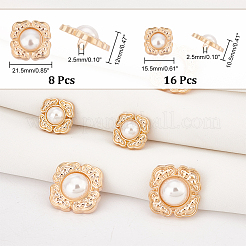 2 Style 1-Hole Alloy Shank Buttons&nbsp;FIND-NB0003-73B