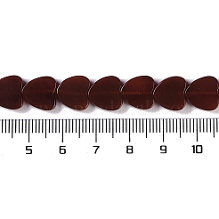 天然石カーネリアンビーズ連売り  染め＆加熱  ハート  10x10.5x3mm  穴：0.7mm  約41~42個/連  15.55''~15.94''（39.5~40.5センチメートル）&nbsp;G-NH0011-G03-01