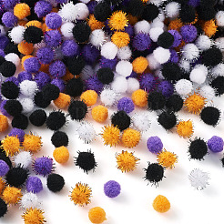 800Pcs 8 Styles Halloween Handmade DIY Doll Craft Pom Pom Yarn Pom Pom Balls&nbsp;FABR-TA0001-02