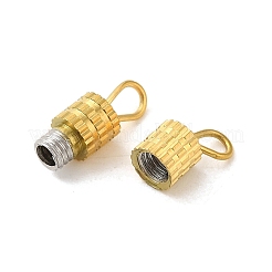 304ステンレススチール製スクリュー留め具  ゴールドカラー  16x4x4mm  穴：2x1.5mm&nbsp;STAS-O006-03G