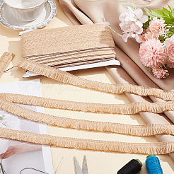 25M Polyester Tassel Lace Ribbon&nbsp;OCOR-WH0082-192A