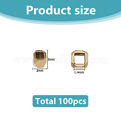 100Pcs Brass Spacer Beads&nbsp;KK-HS0015-30G