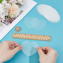 クラフト保護用の透明 PVC バッジ保護フィルム  ハート  63x70x0.1mm&nbsp;AJEW-WH0348-656A