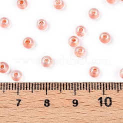 6/0 Transparent Inside Colours Glass Seed Round Beads&nbsp;SEED-N006-004J