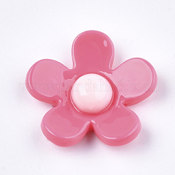 樹脂カボション  花  ミックスカラー  21.5~22x22~23x7mm&nbsp;CRES-T010-86