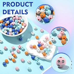 150Pcs Opaque Acrylic Beads&nbsp;MACR-YW0004-21A