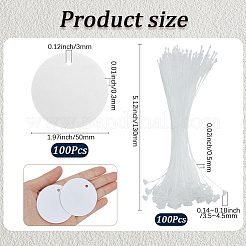100Pcs Flat Round PVC Blank Price Tags&nbsp;ODIS-SP0001-10D