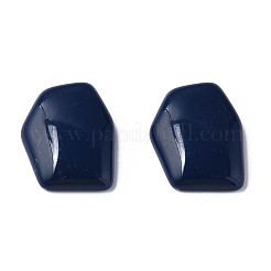 オペークアクリルカボション  不規則な六角形  プルシアンブルー  25.5x19.5x5.5mm  約253個/500g&nbsp;MACR-S373-143-A06