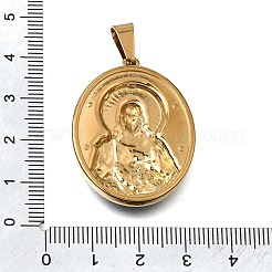 Ion Plating(IP) Printed Religion 304 Stainless Steel Pendants&nbsp;SA-CBA7062-07G-02