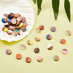 Resin & Walnut Wood Cabochons&nbsp;RESI-PH0001-19