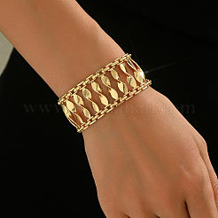 Vintage Alloy Twisted Wave Pattern Link Chain Bracelets for Women&nbsp;JK6002