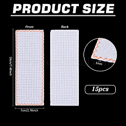 クロスステッチ用の綿のブックマーク  長方形  ダークオレンジ  190x70x1mm&nbsp;DIY-WH0759-26C