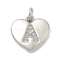 Brass Micro Pave Clear Cubic Zirconia Pendants&nbsp;KK-D229-01P