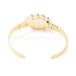 Natural Rose Quartz Horse Eye Beaded Cuff Bangle&nbsp;G-D458-01G-02-RS