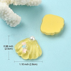 10Pcs 5 Colors Ocean Theme Translucent Resin Cabochons&nbsp;RESI-YW0001-52
