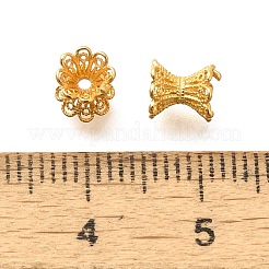925スターリングシルバービーズ  花  18KGP本金メッキ  6x5.4x4mm  穴：1mm&nbsp;STER-B006-15G