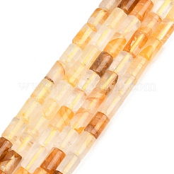 Natural Yellow Hematoid Quartz/Golden Healer Quartz Beads Strands&nbsp;G-F832-B02-01
